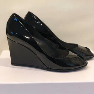 Christian Dior Black Wedge Pumps 6.5